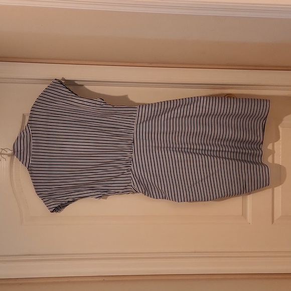 Veronica Beard Arabel Asymmetrical Striped Dress - Sz 12 - Picture 3 of 8